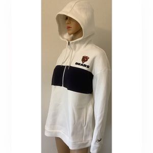 Nike NFL Women’s Hoodie Size Large Half Zip Fleece, NKBE-415M, Chicago Bears